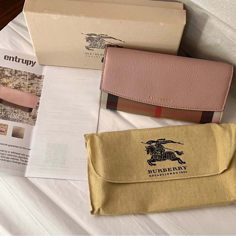 Authentic Burberry Button Wallet